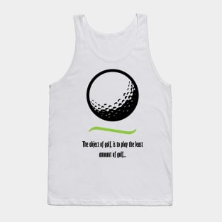 Object of Golf - Dark text Tank Top